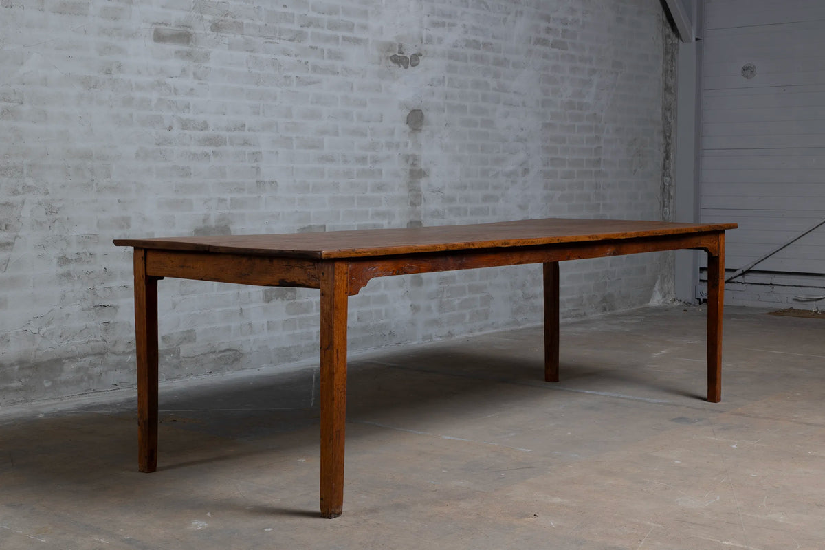 Antieke eettafel van inlands hardhout - natuurlijke kleur - C001