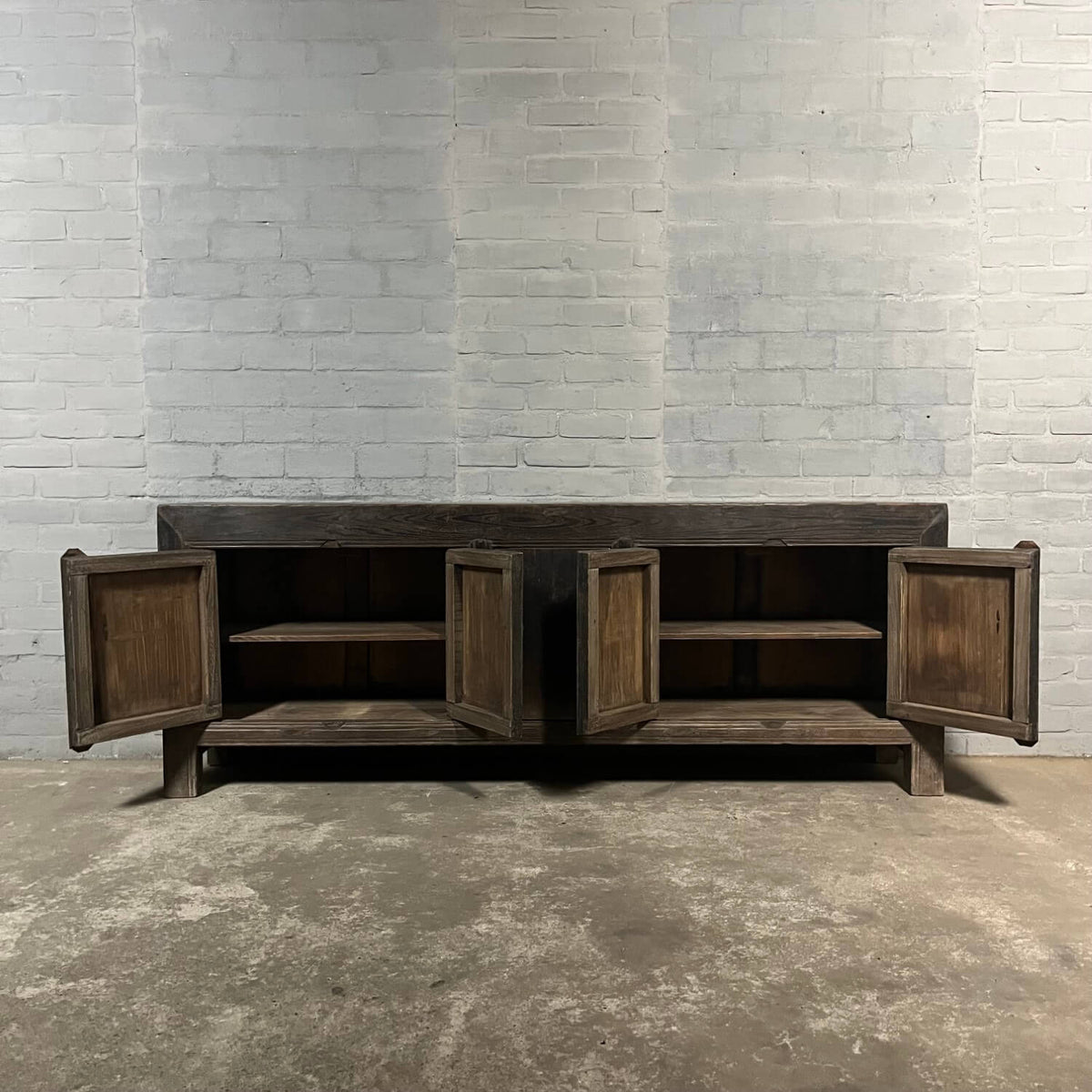 Oud Chinees dressoir van iepenhout | 5 deurs D026