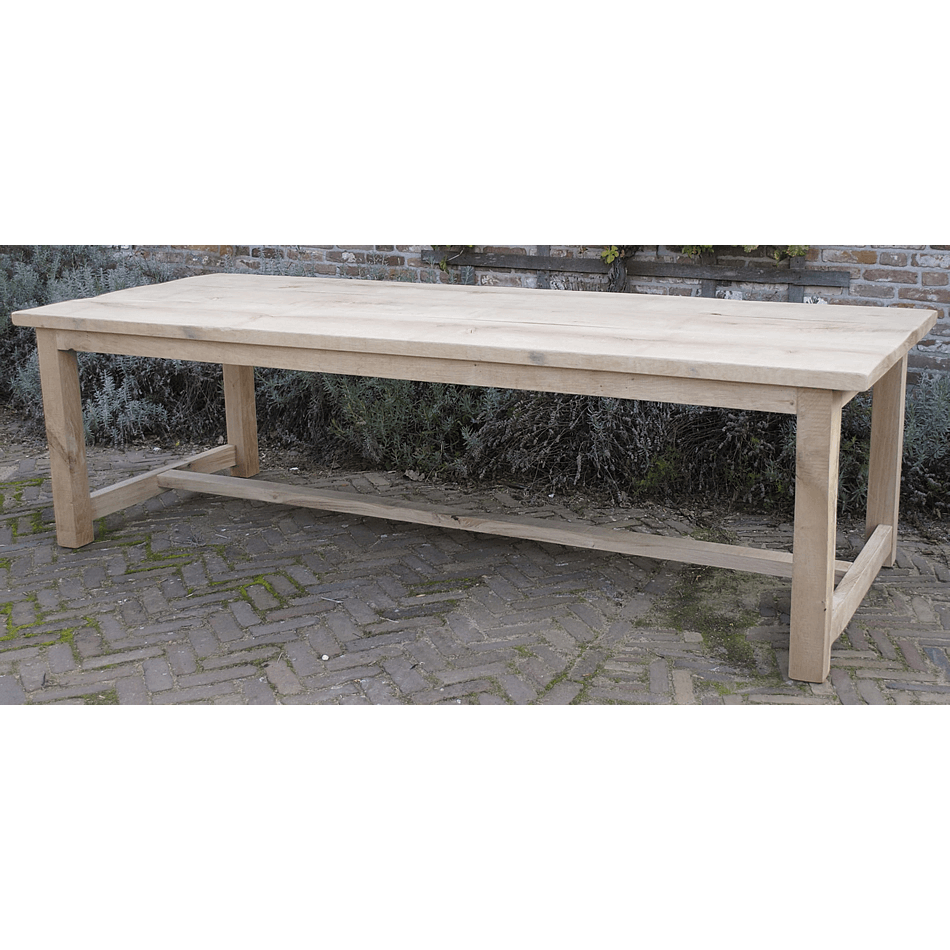 Eiken kloostertafel van rustieke planken - Op maat - G016