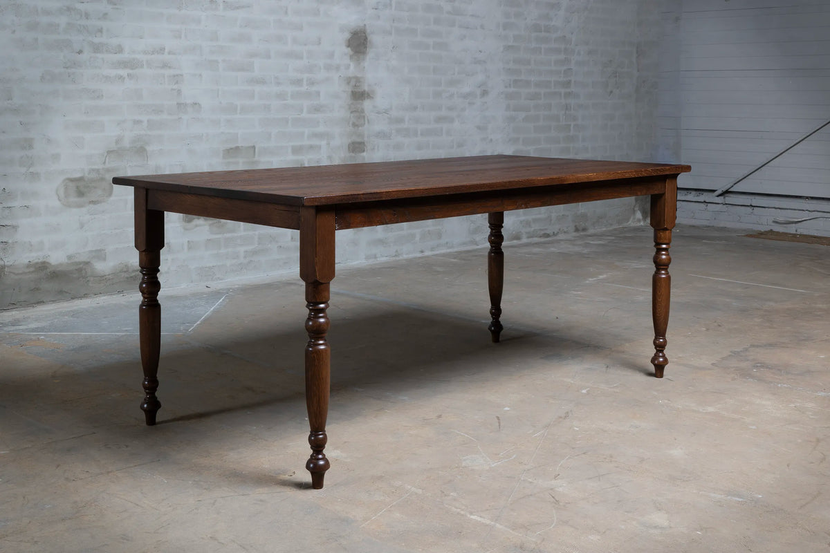 Franse eettafel in antieke stijl op maat - Eikenhout - G022
