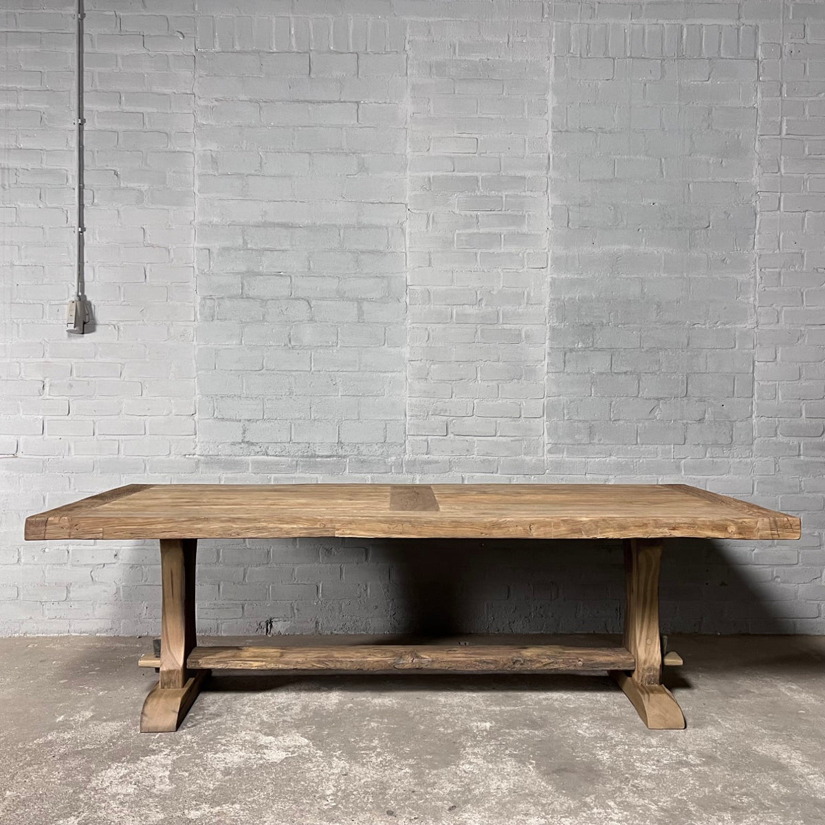 Oud eiken Kloostertafel Luzern - Op maat - Dik tafelblad - Z031