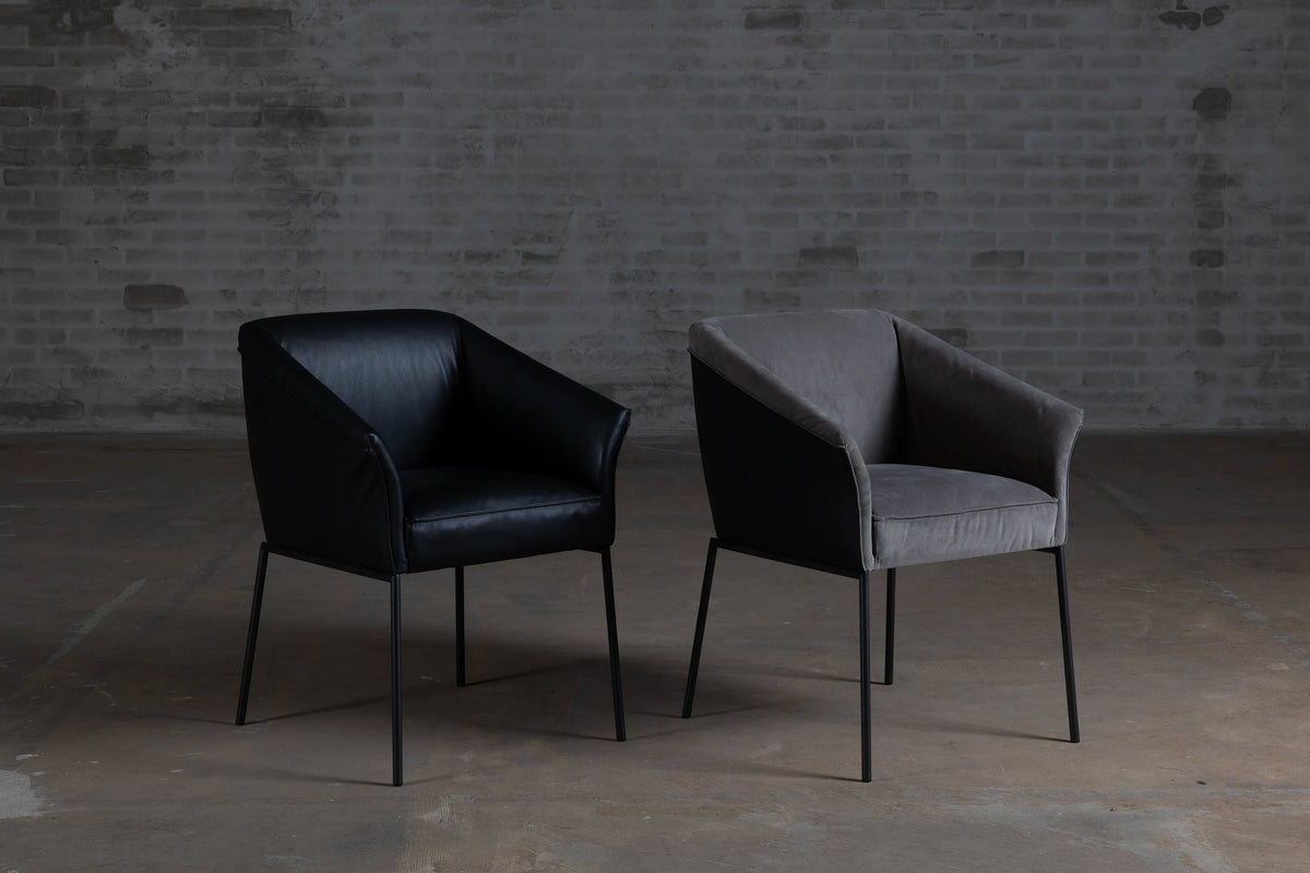 4 moderne eetkamerstoelen met armleuning | KFF Milo