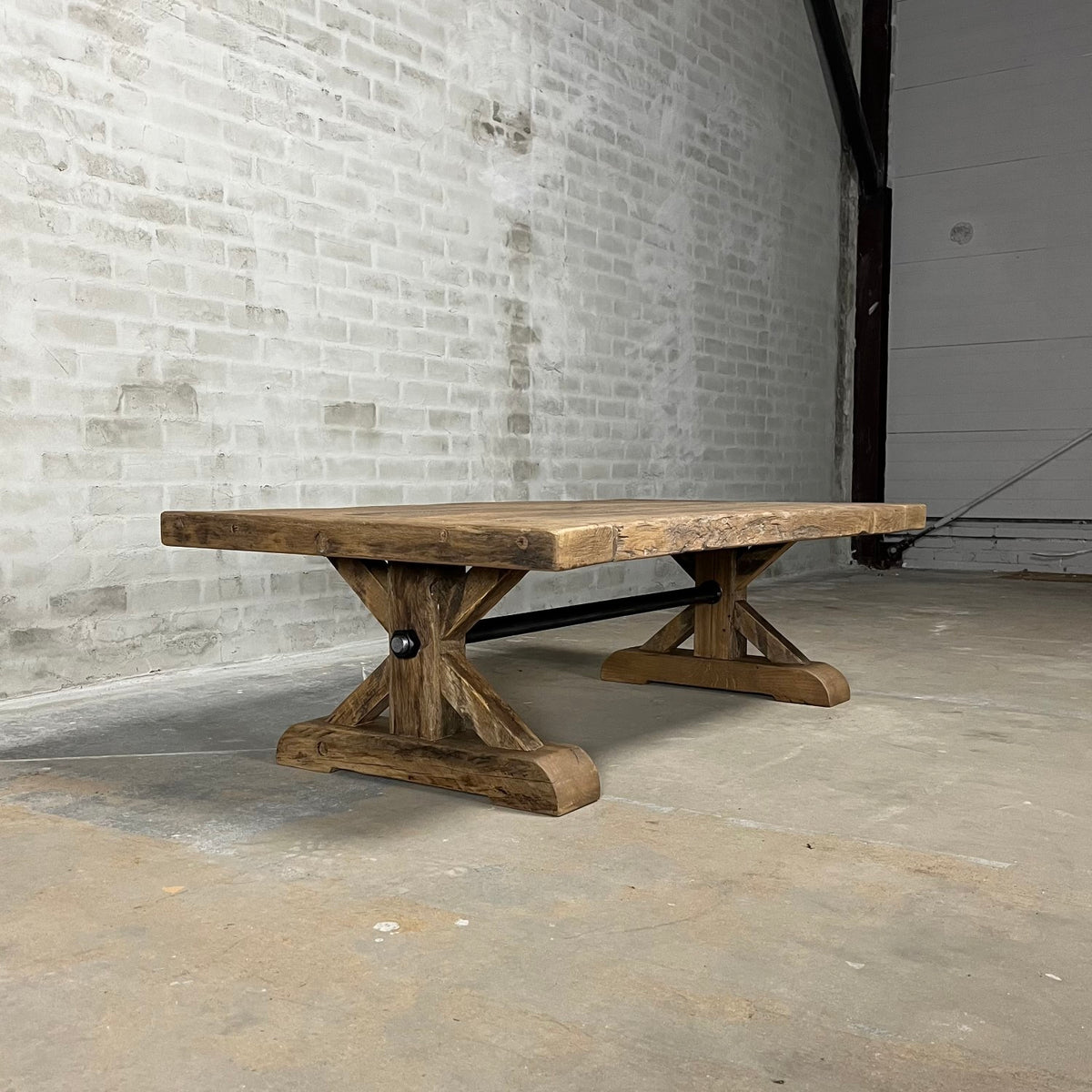 Eikenhouten salontafel Grindelwald in landelijke stijl