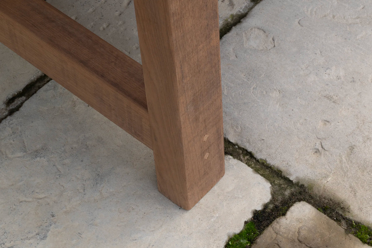 Houten Tuintafel 6cm dik blad - Kloostertafel model - T22