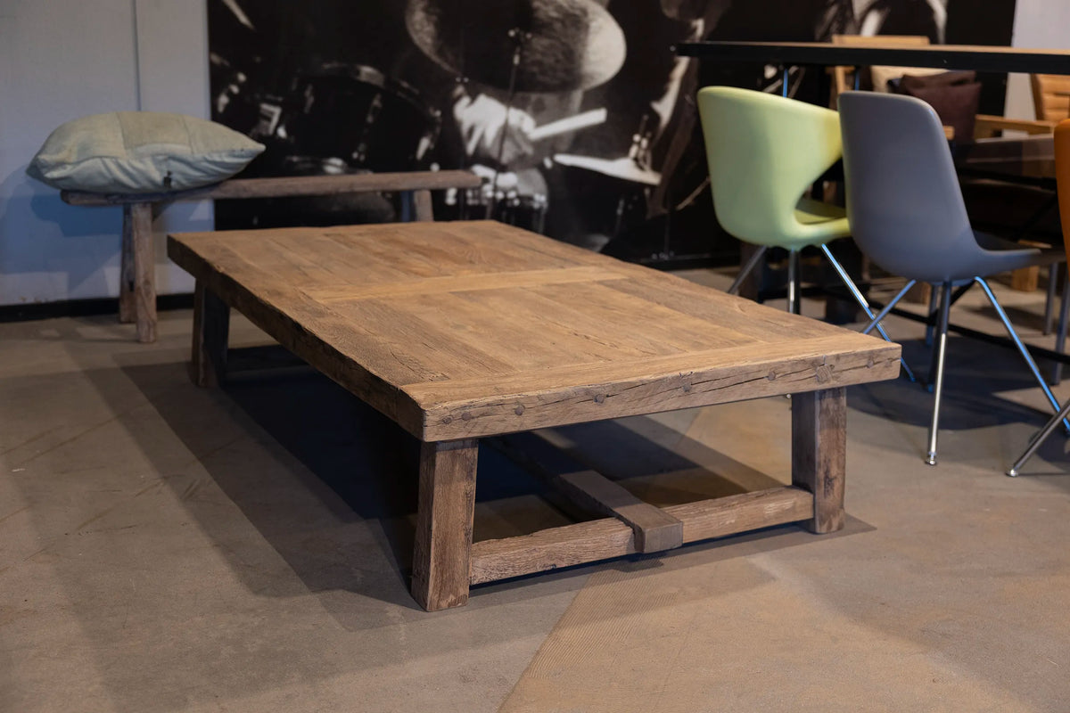 Landelijke salontafel Salzburg - robuust oud eikenhout - Z011-S