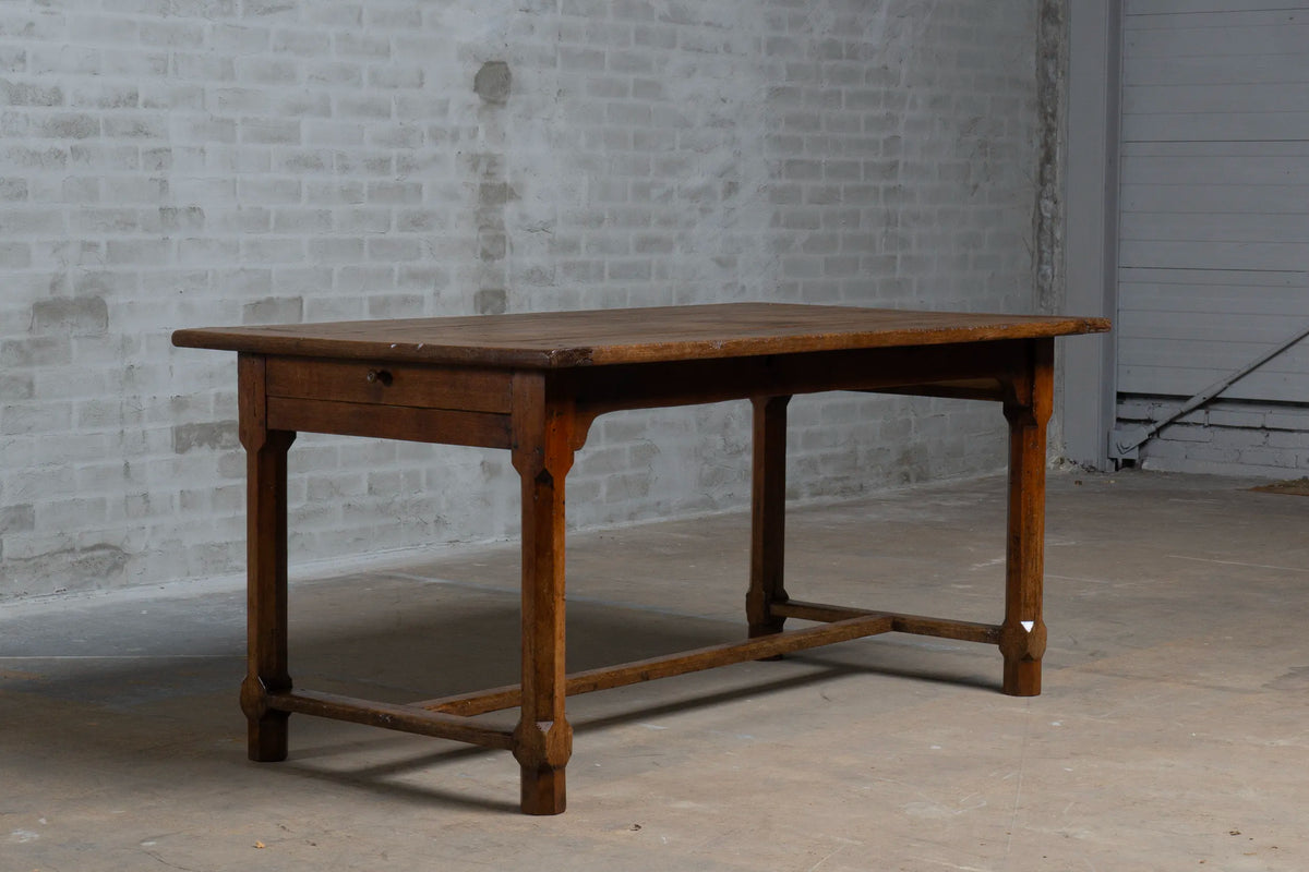Antieke Franse eettafel met lade - ca.1860 - C009