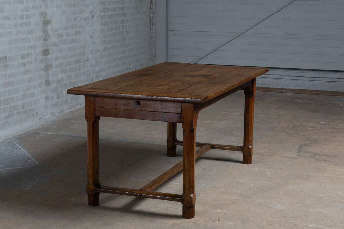 Antieke Franse eettafel met lade - ca.1860 - C009