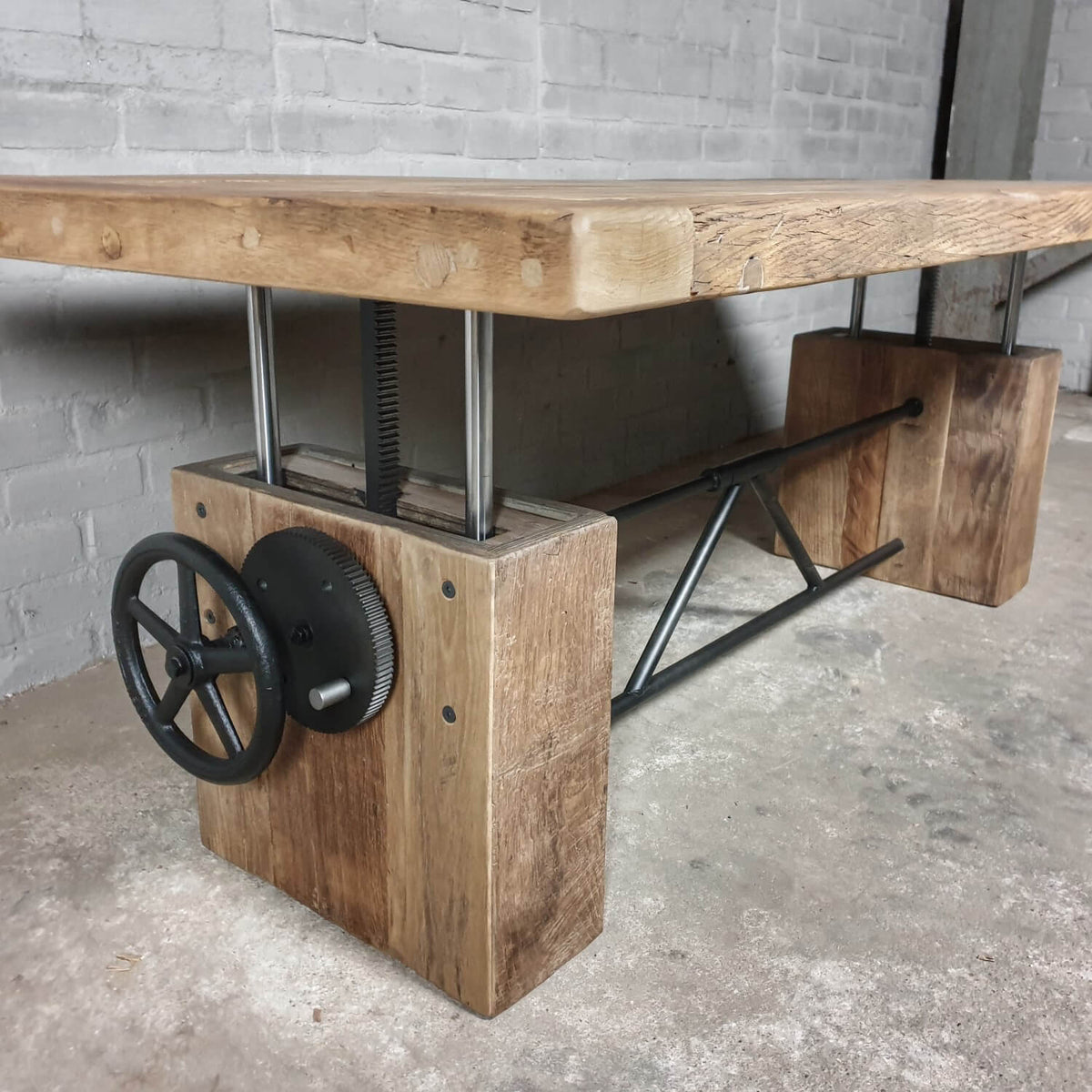 Eiken salontafel in hoogte verstelbaar - Op maat - Z019
