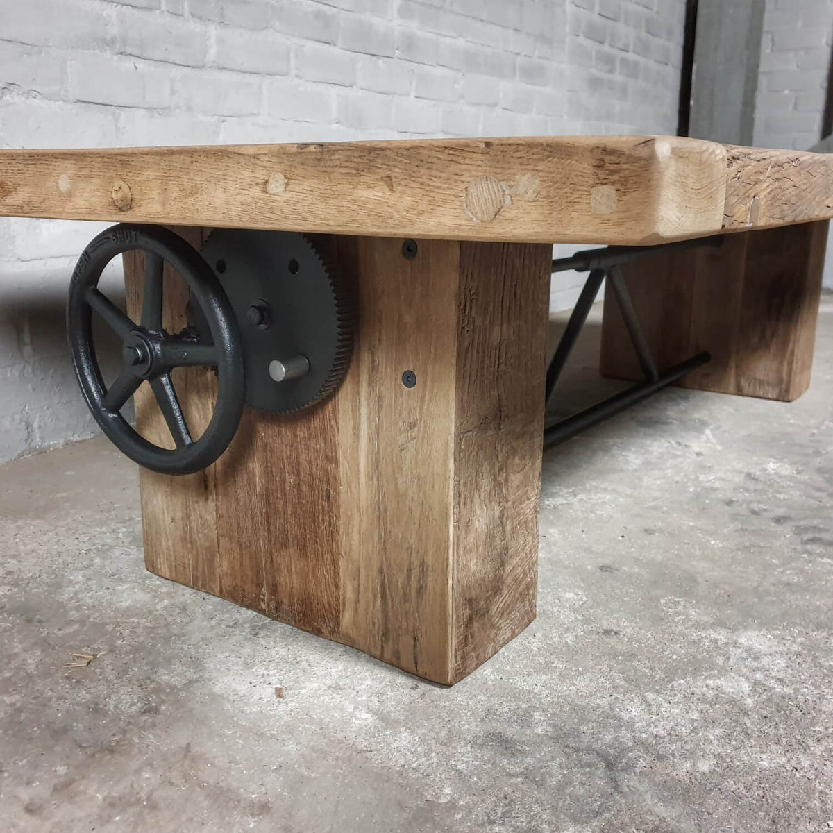 Eiken salontafel in hoogte verstelbaar - Op maat - Z019