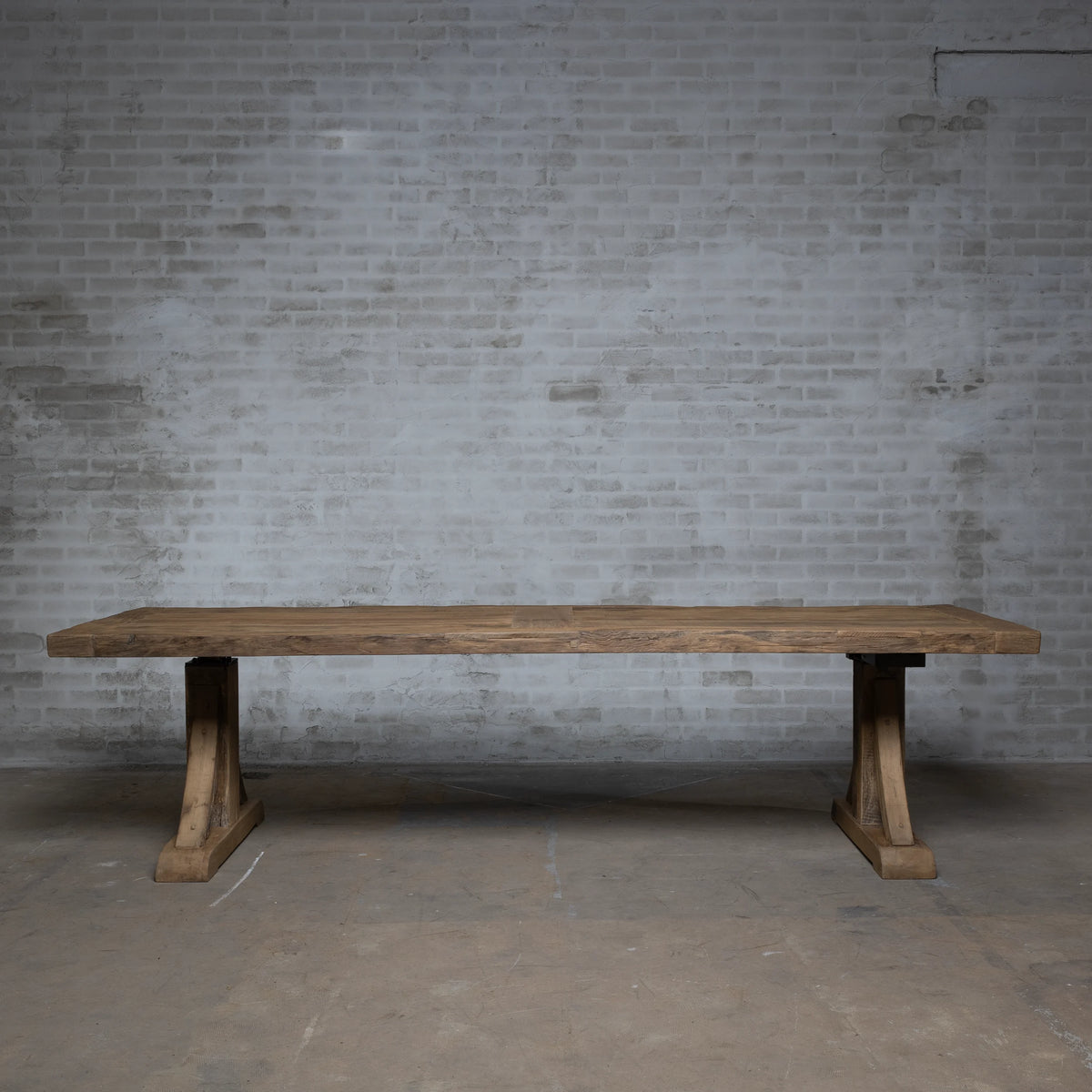Oud Eiken Kloostertafel Como – Elektrisch Verstelbaar - Volta Z041