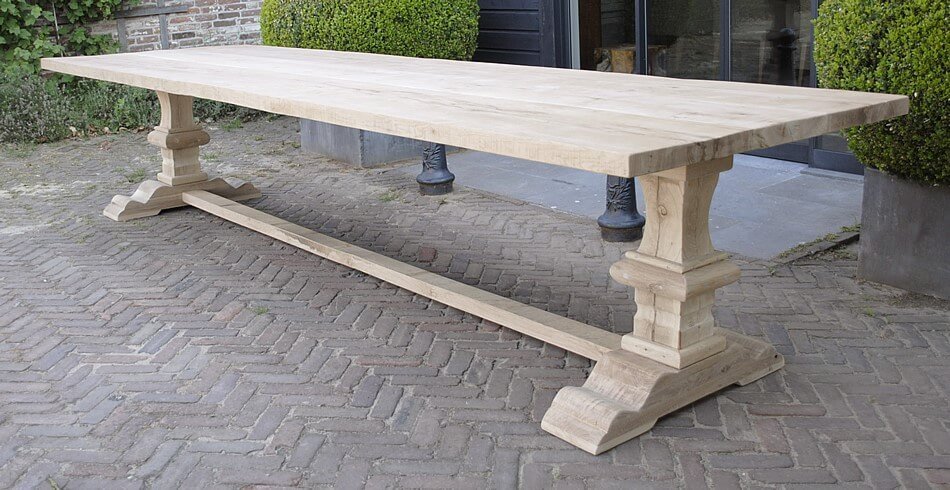 Eikenhouten kloostertafel uit eigen werkplaats - G004