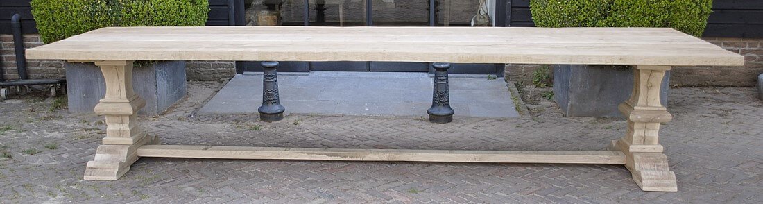 Eikenhouten kloostertafel uit eigen werkplaats - G004