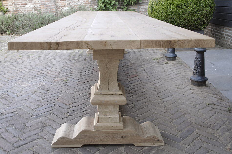 Eikenhouten kloostertafel uit eigen werkplaats - G004
