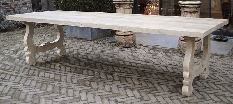 Eikenhouten eettafel in Haciënda stijl - G005
