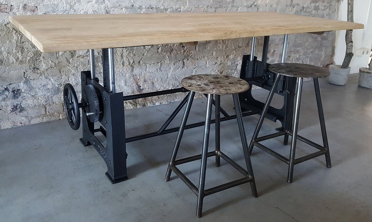 Industriële Salontafel in hoogte verstelbaar - metalen tafelpoten - DT25