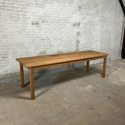 Antieke eettafel van inlands hardhout - natuurlijke kleur - C008