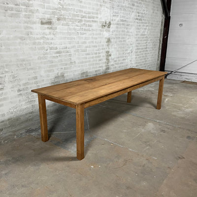 Antieke eettafel van inlands hardhout - natuurlijke kleur - C008