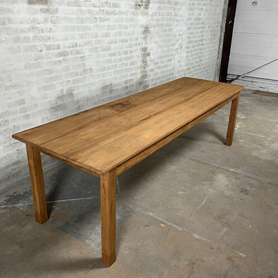 Antieke eettafel van inlands hardhout - natuurlijke kleur - C008