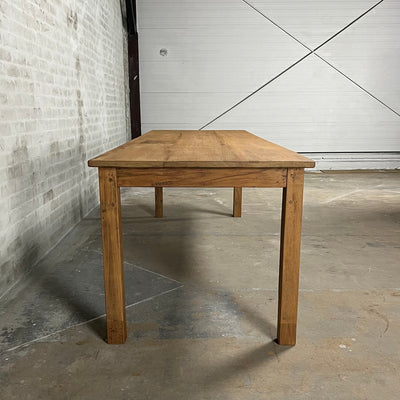 Antieke eettafel van inlands hardhout - natuurlijke kleur - C008
