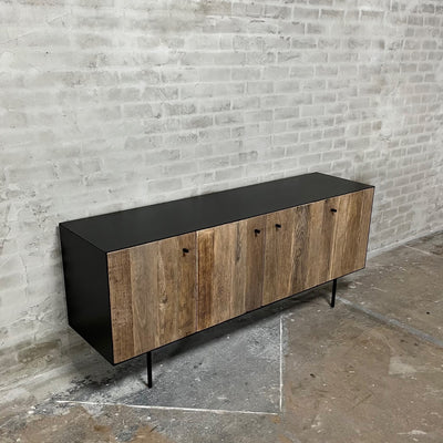 TV-meubel - modern dressoir - oud eiken en staal - D013