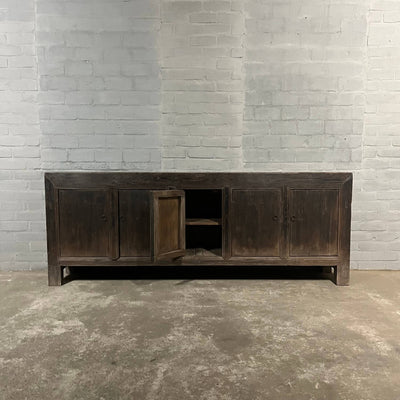 Oud Chinees dressoir van iepenhout | 5 deurs D026