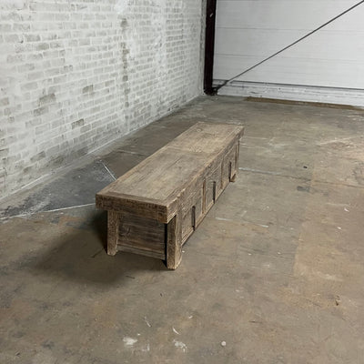 Groot chinees dressoir en tv-meubel van oud iepenhout - D034