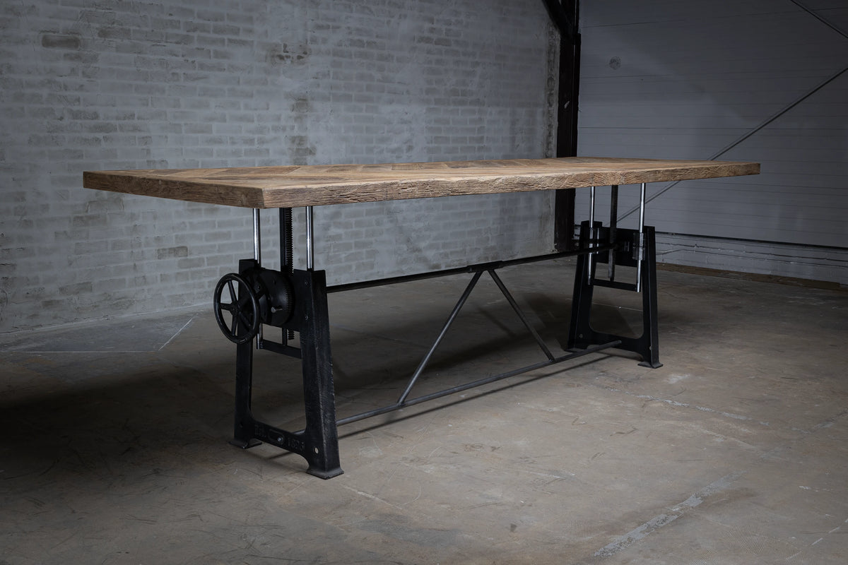 Industriële Visgraat Eettafel - hoogte verstelbaar – DT21-V