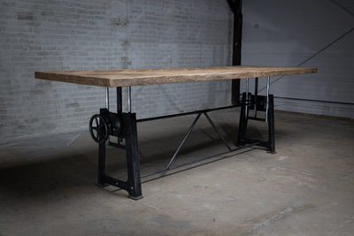 Industriële Visgraat Eettafel - hoogte verstelbaar – DT21-V
