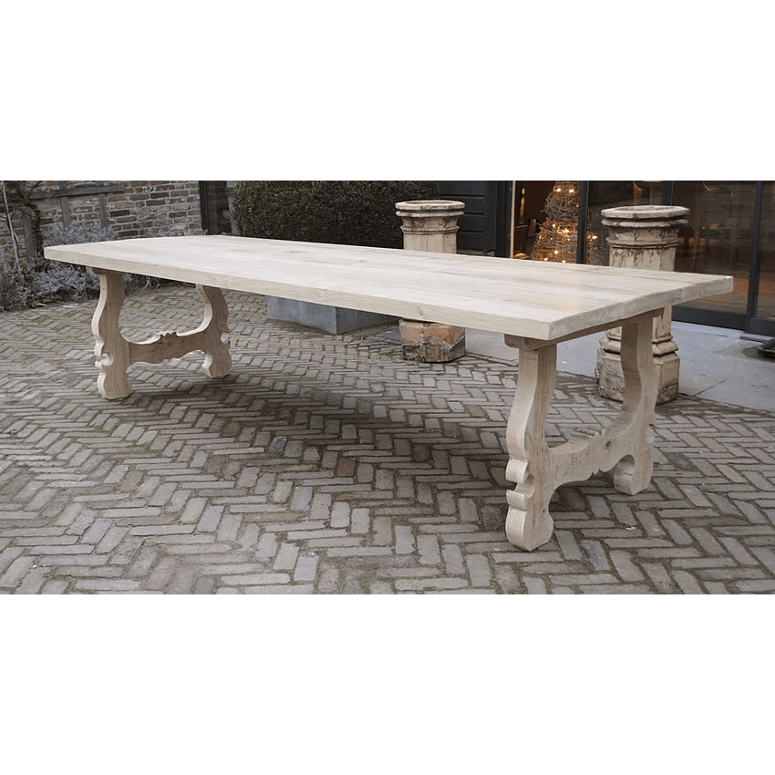 Eikenhouten eettafel in Haciënda stijl - G005