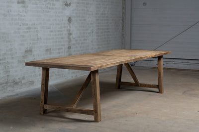 Oud eiken kloostertafel Rothenburg 4,5cm dik - Z007