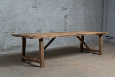 Oud eiken kloostertafel Rothenburg 4,5cm dik - Z007
