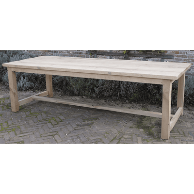 Eiken kloostertafel van rustieke planken - Op maat - G016