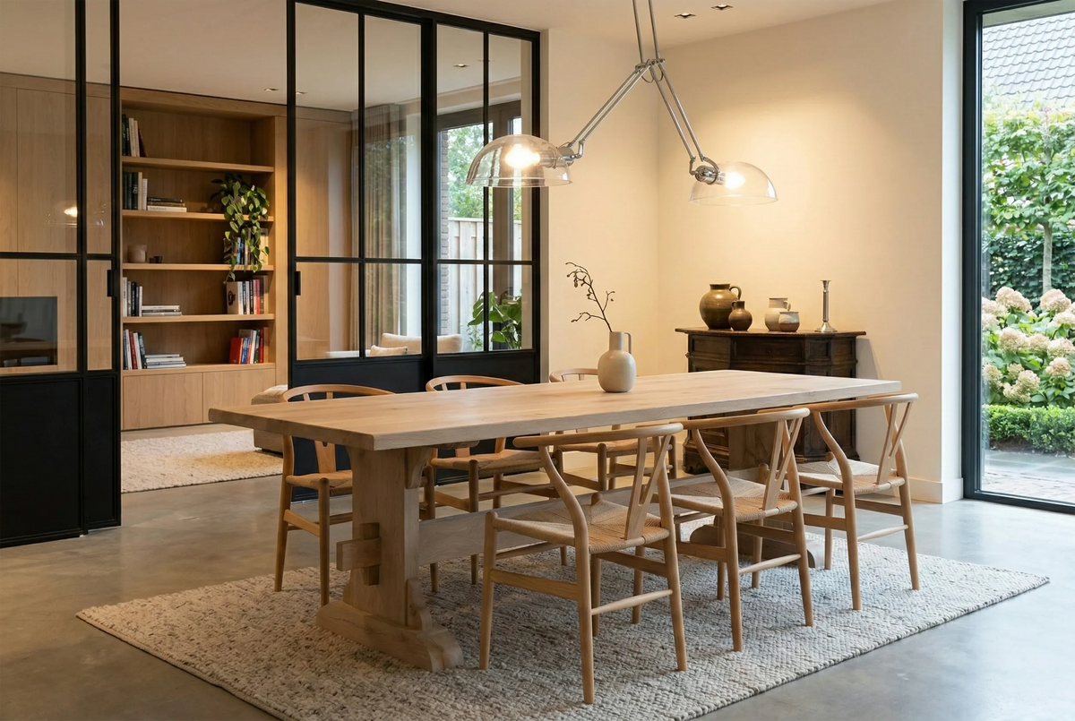 Houten eettafels