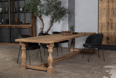 Houten eettafel York - Kloostertafel oud eikenhout - Z045