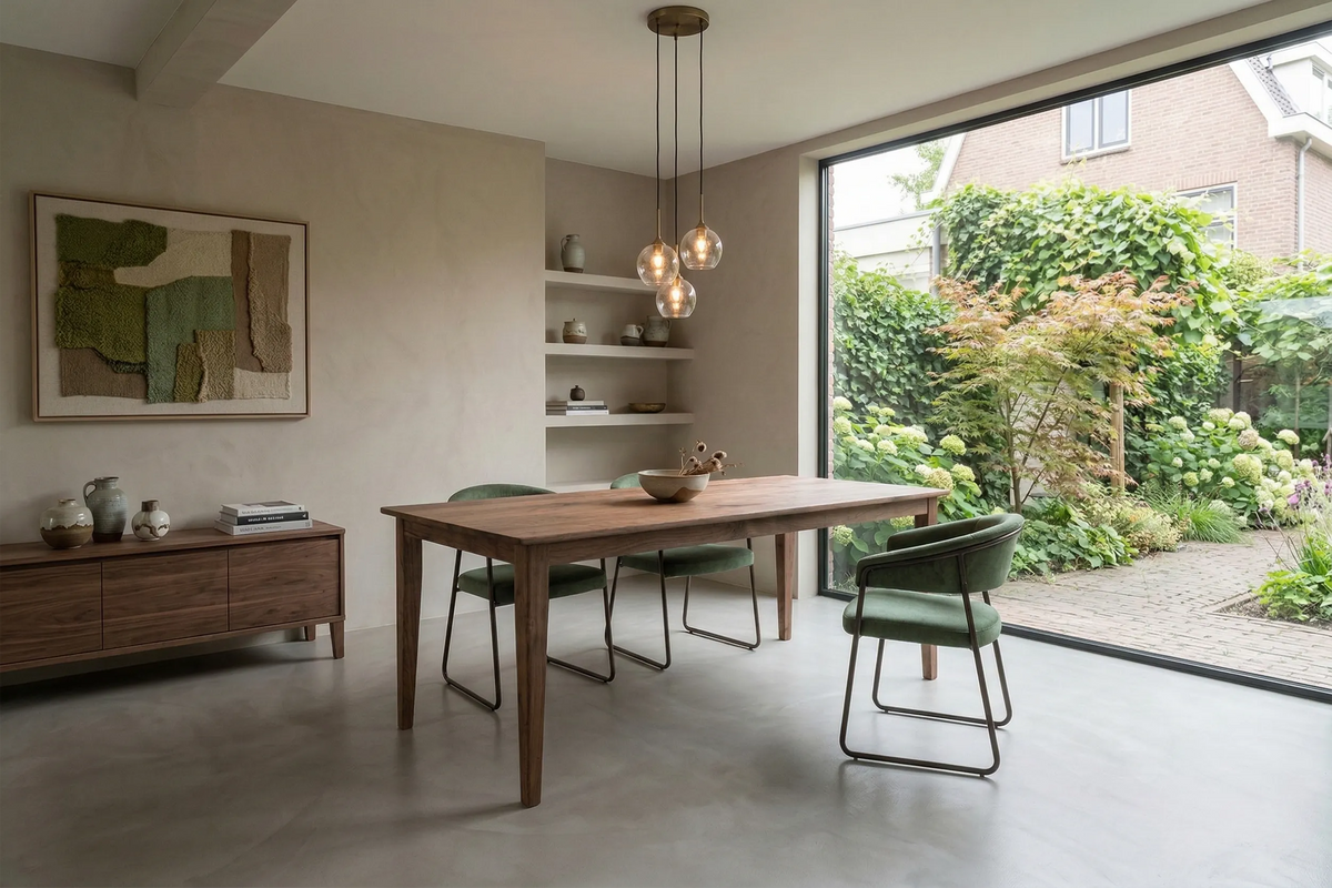 Franse eettafel Elois van massief notenhout - Z046