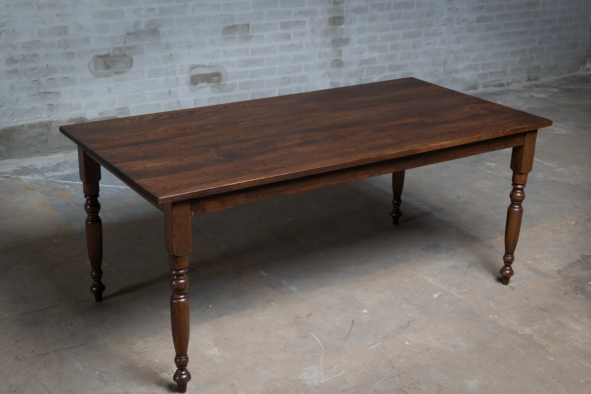 Franse eettafel in antieke stijl op maat - Eikenhout - G022