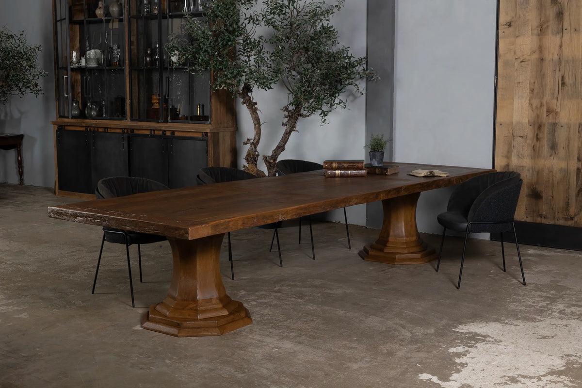 Houten eettafel Sevilla - Kloostertafel oud eikenhout - Z044