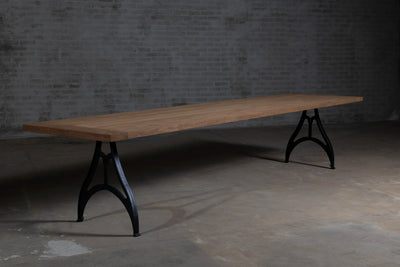 Houten Tuintafel op maat - Gietijzeren tafelpoten - T21