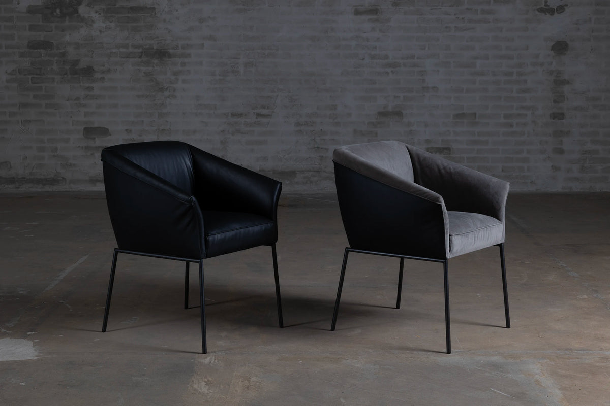 4 moderne eetkamerstoelen met armleuning | KFF Milo
