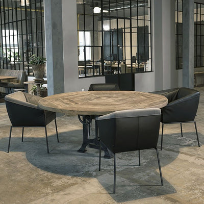 4 moderne eetkamerstoelen met armleuning | KFF Milo