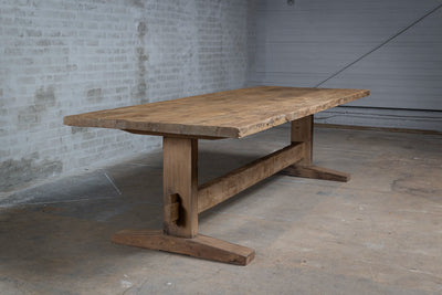 Zonverbrand oud eiken kloostertafel Münster - Z008