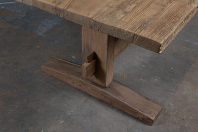 Zonverbrand oud eiken kloostertafel Münster - Z008