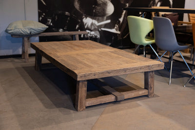 Landelijke salontafel Salzburg - robuust oud eikenhout - Z011-S
