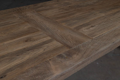 Franse eiken eettafel Pierre van rustiek hout - Op voorraad - H027