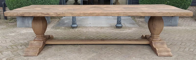 Massief eiken Kloostertafel in landelijke stijl 7cm dik - Tiron - Z001