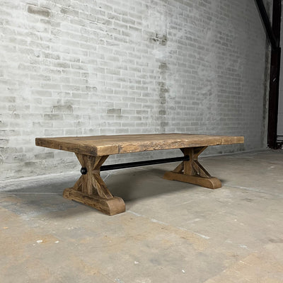Landelijke salontafel Grindelwald - robuust oud eikenhout - Z006-S