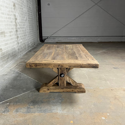 Landelijke salontafel Grindelwald - robuust oud eikenhout - Z006-S