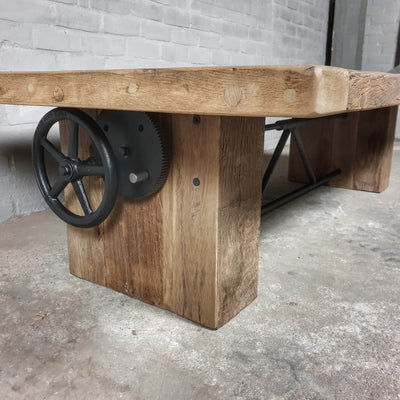 Eiken salontafel in hoogte verstelbaar - Op maat - Z019