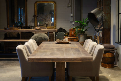 Oud eiken Kloostertafel Münster - Op maat - Dik tafelblad - Z028