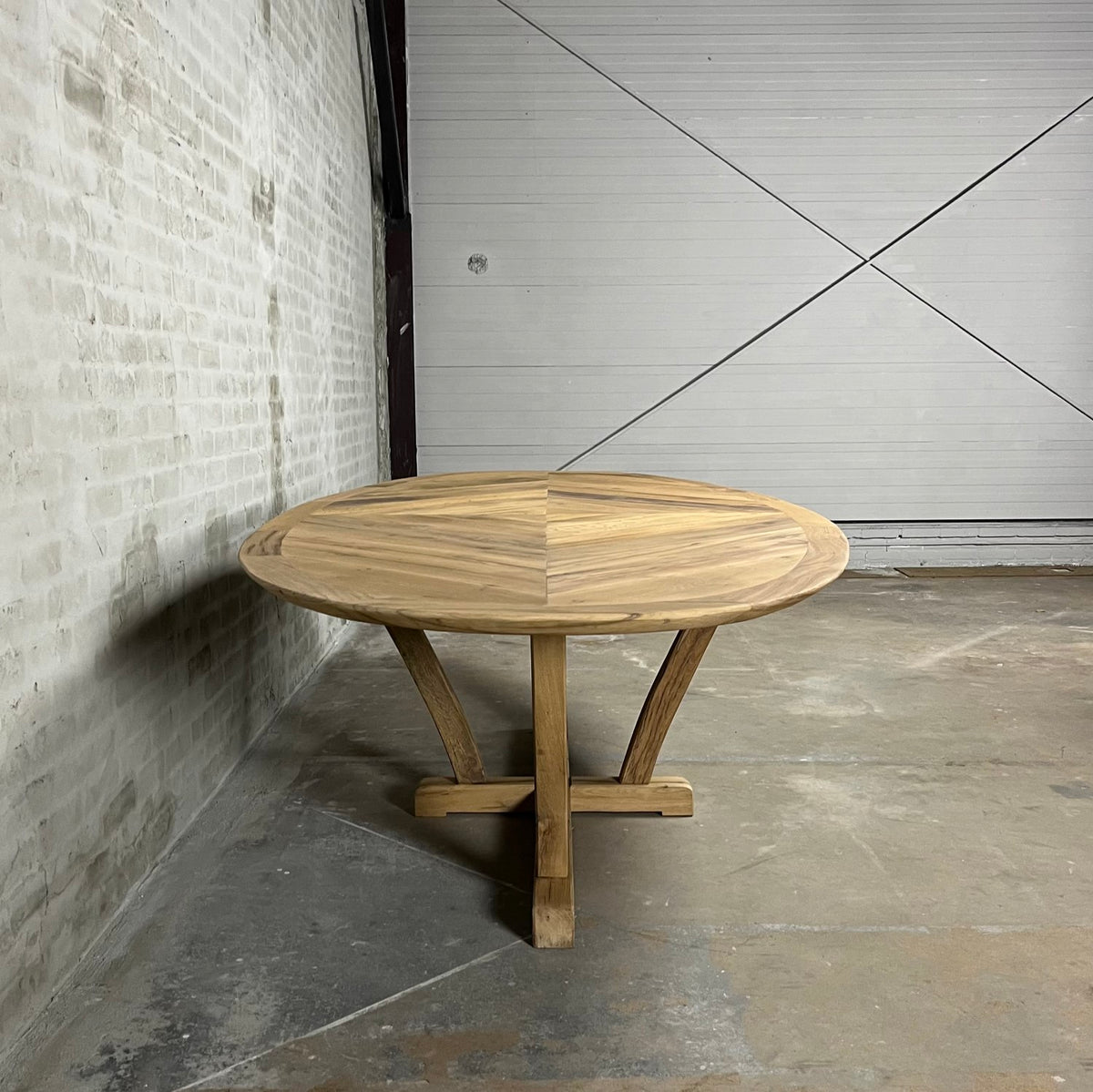 Ovale oud eiken eettafel Deco - Op voorraad - H005